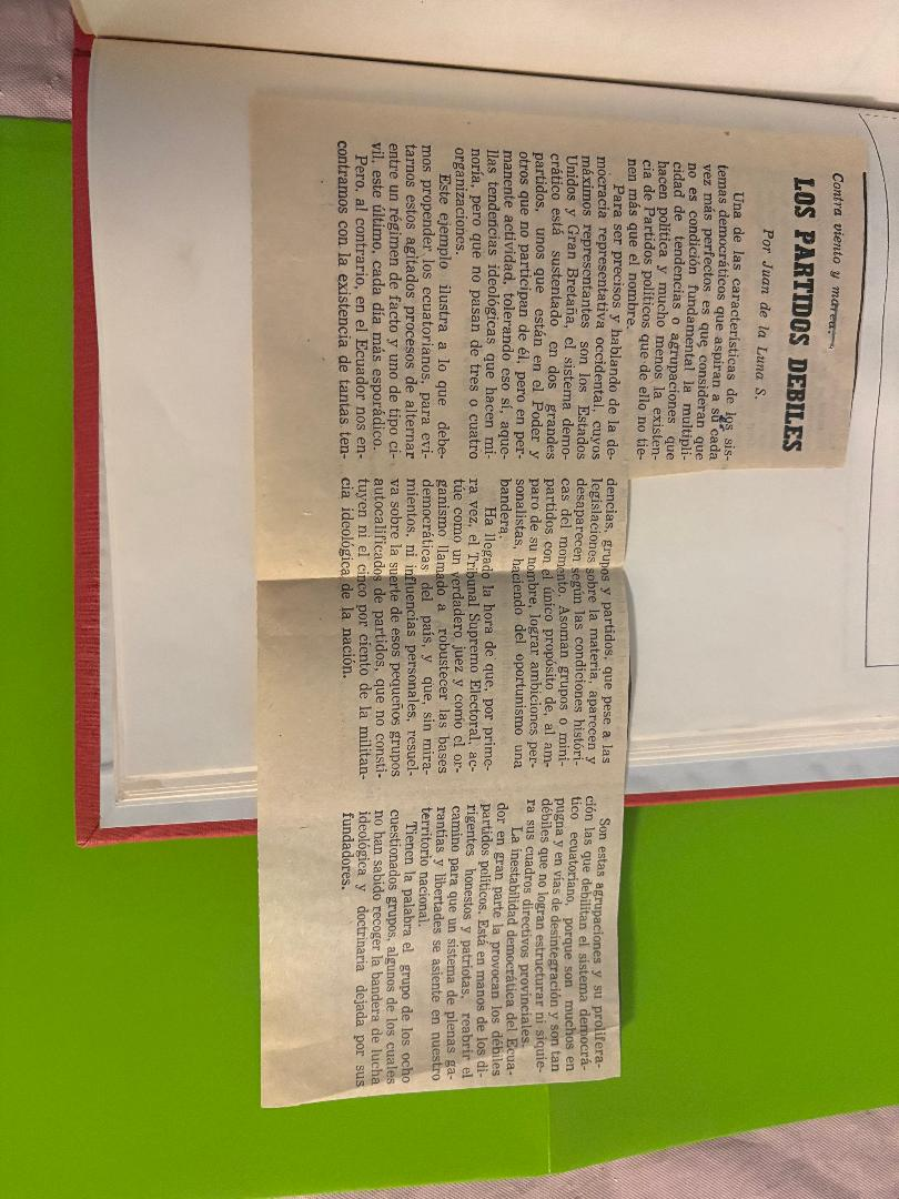 LOS PARTIDOS DEBILES.27 DICIEMBRE DE 1978